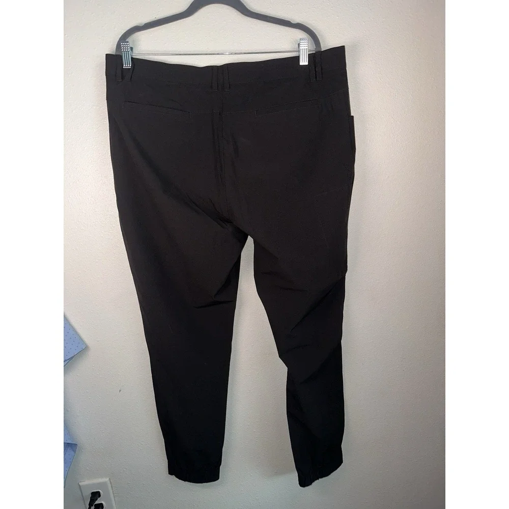 BYLT Pants Mens 38 Black Ace Joggers‎ Stretch Zip Pocket Nylon